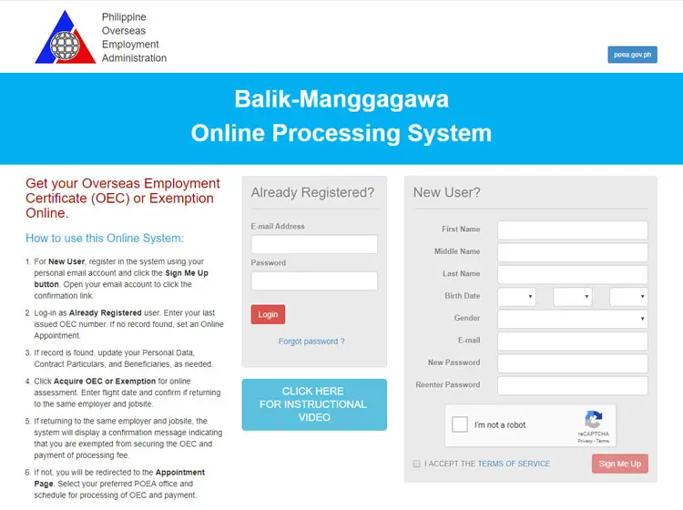 Balik Manggagawa website