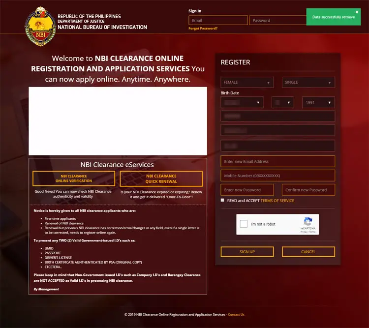 NBI clearance renewal online