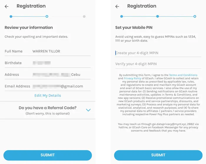 GCash registration