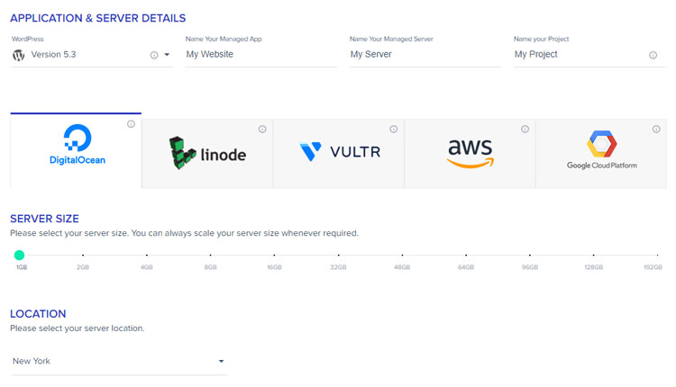 Cloudways application and server details