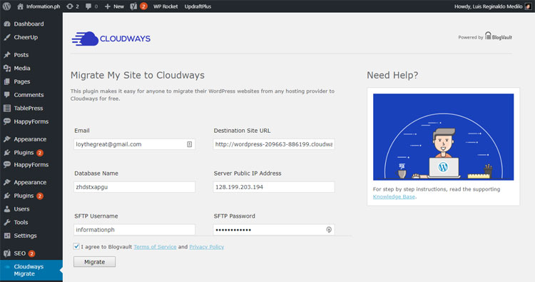 Migrate to Cloudways