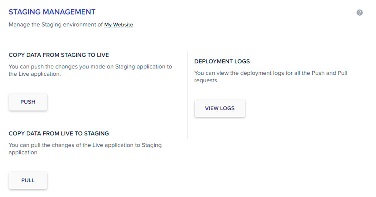 Staging management