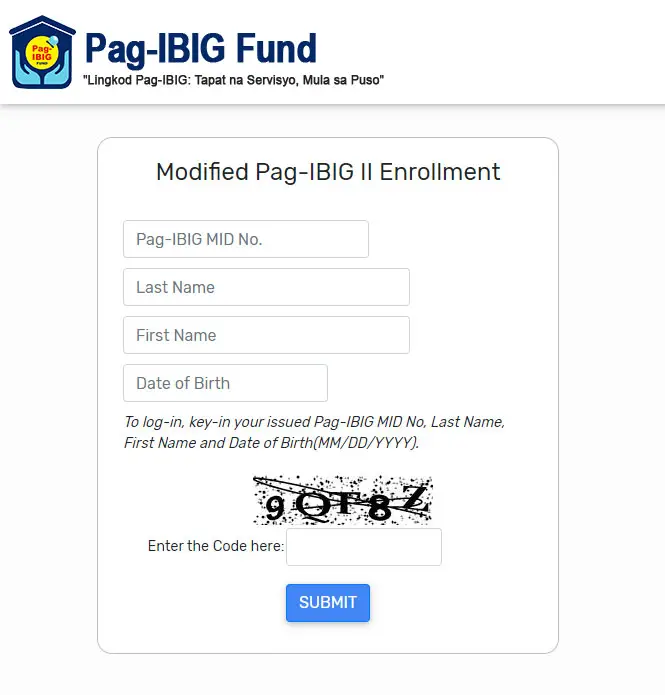 Pag-IBIG MP2 online enrollment