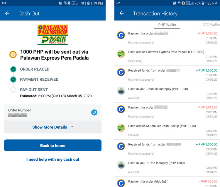 Send money online to Palawan Express Pera Padala