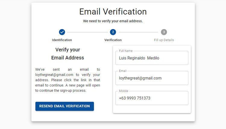 Email verification