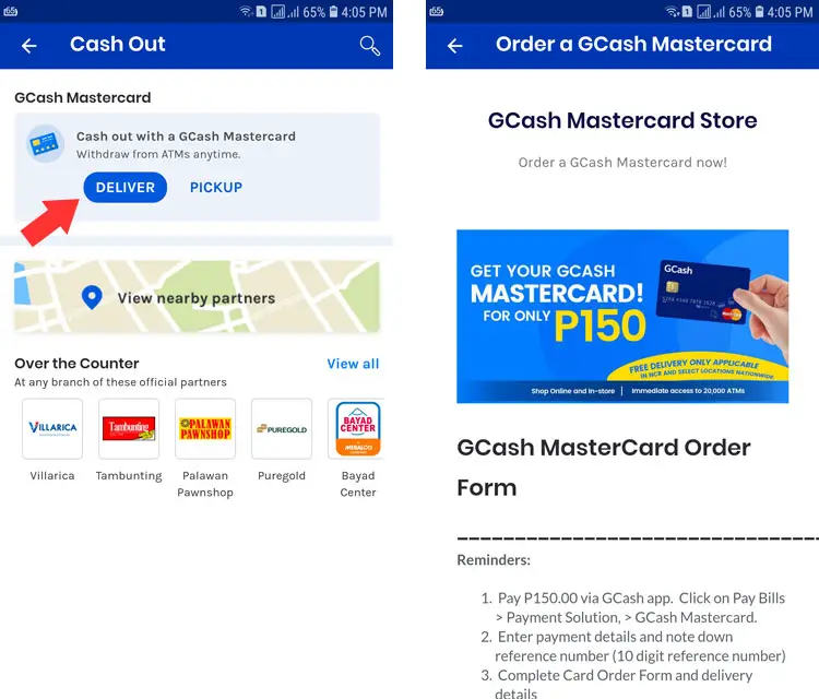 Order a GCash card