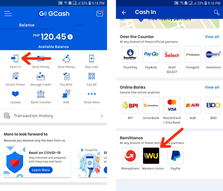 Western Union to GCash