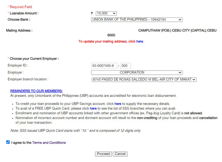 SSS calamity loan application