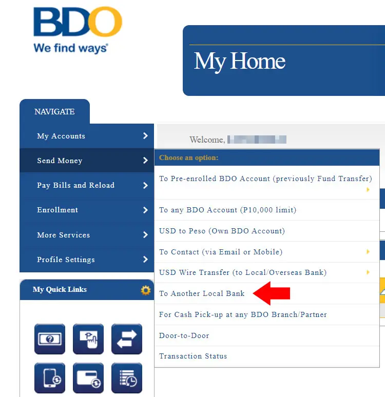 BDO online banking