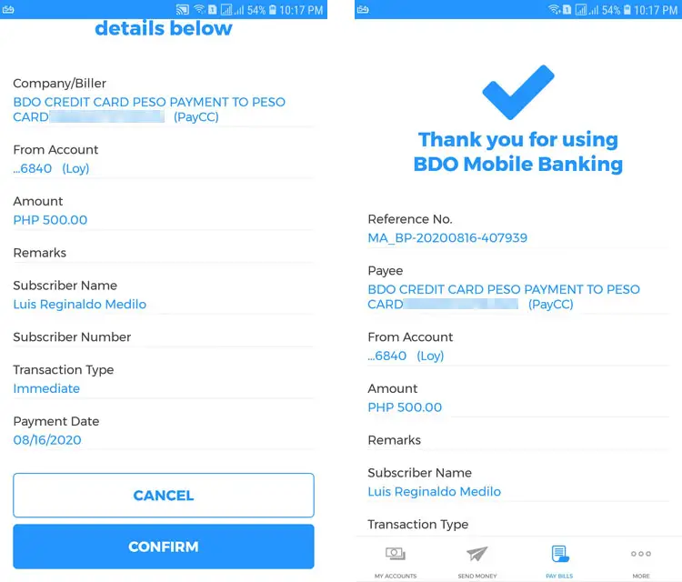 Can I Pay Metrobank Credit Card In Bdo Online