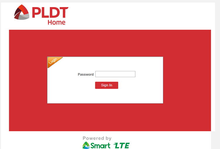 PLDT Home Prepaid WiFi login page