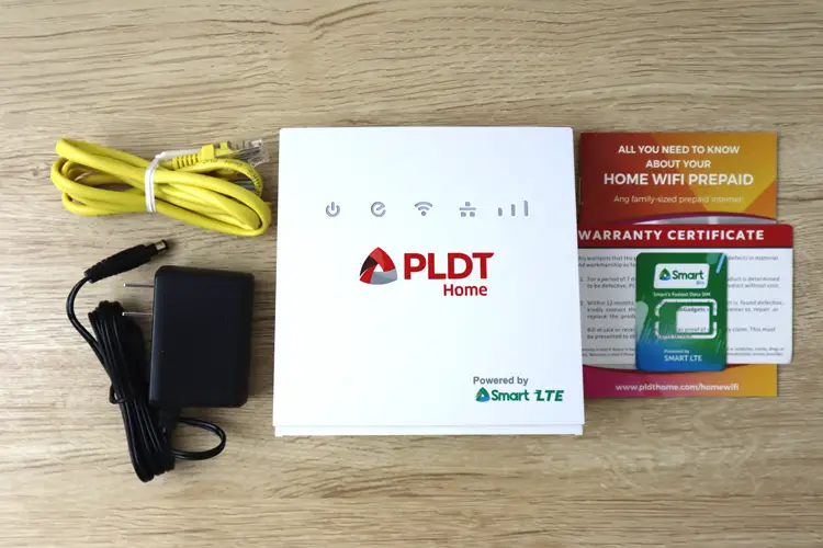 PLDT Home Prepaid WiFi modem and accessories