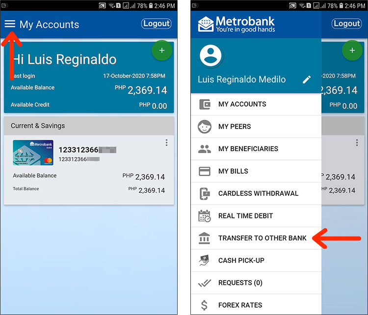 Metrobank mobile app