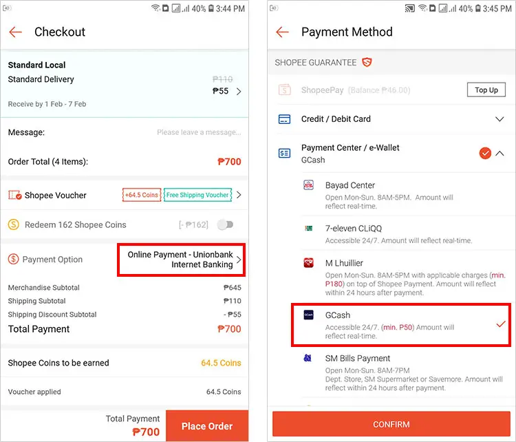 How to pay Shopee using GCredit