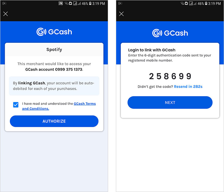 How to pay for Spotify using GCash