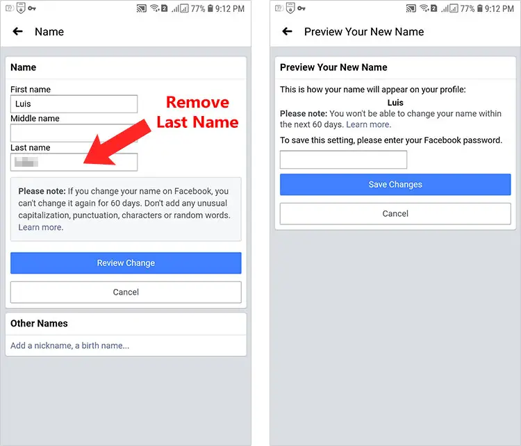 How to Have a Single Name on Facebook (and Hide Your Surname) Tech