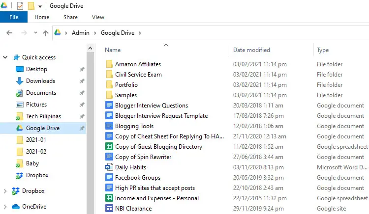 Google Drive desktop application