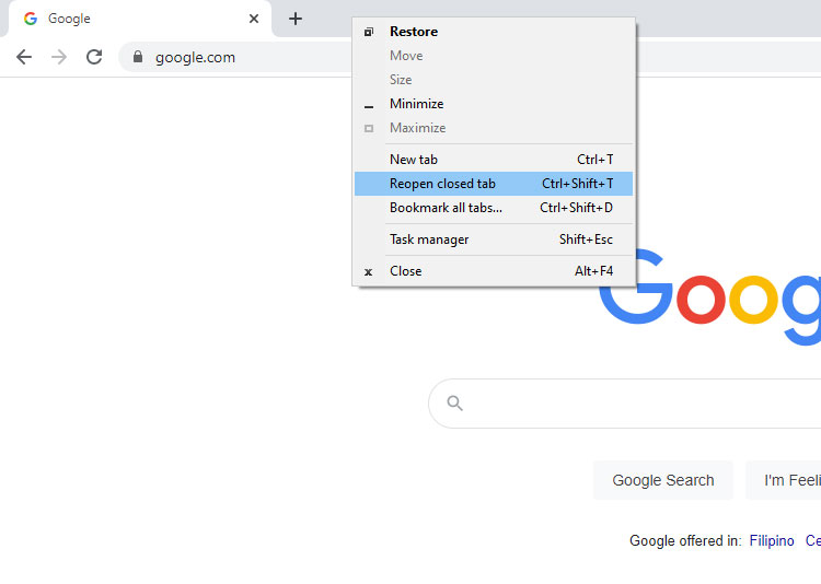 How to Reopen a Closed Tab in Google Chrome Easily - Tech Pilipinas