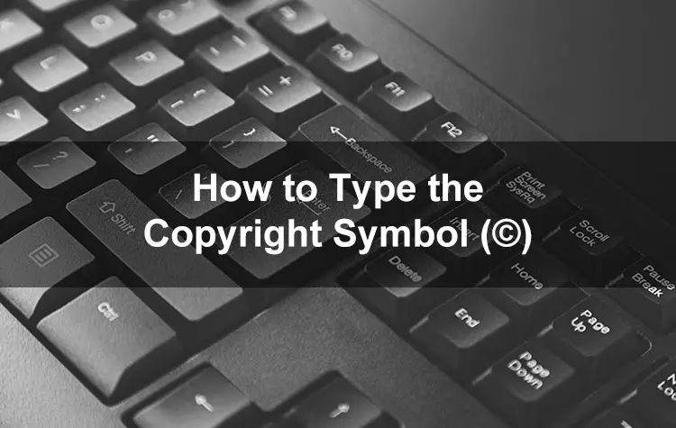 type copyright symbol text message