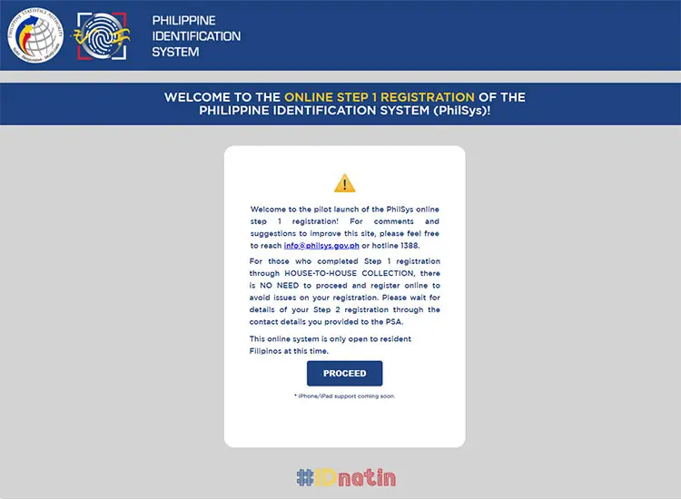 Philippine national ID online registration
