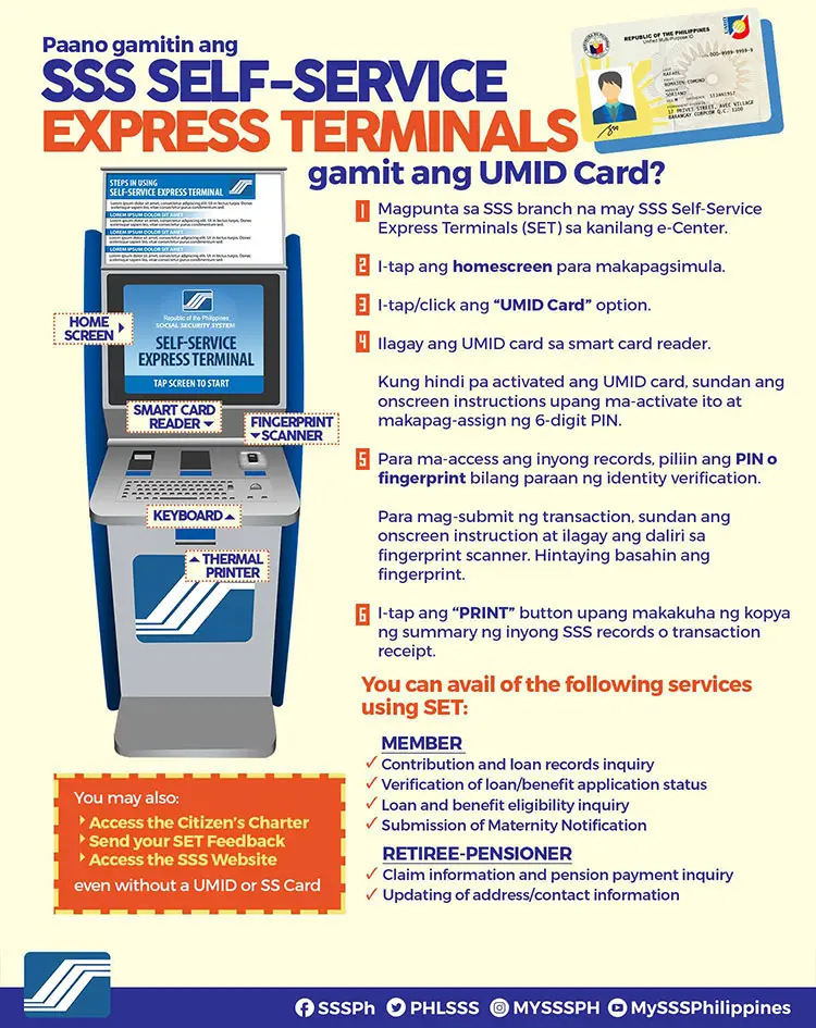 How to use the SSS Self-Service Express Terminal