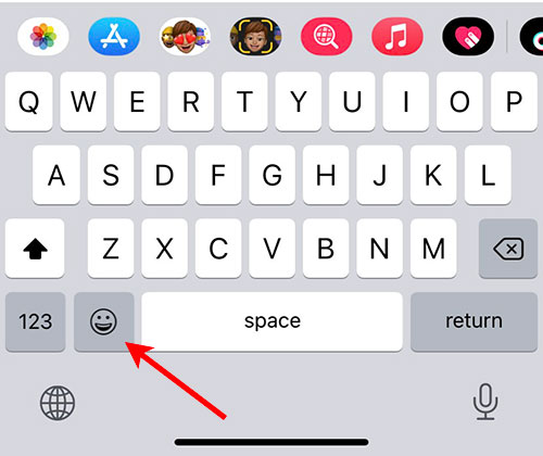 Tap the emoji key
