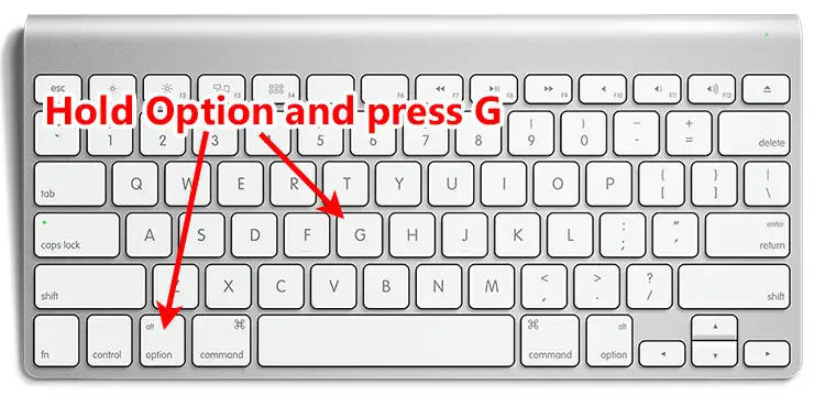 keyboard shortcut for copyright symbol mac