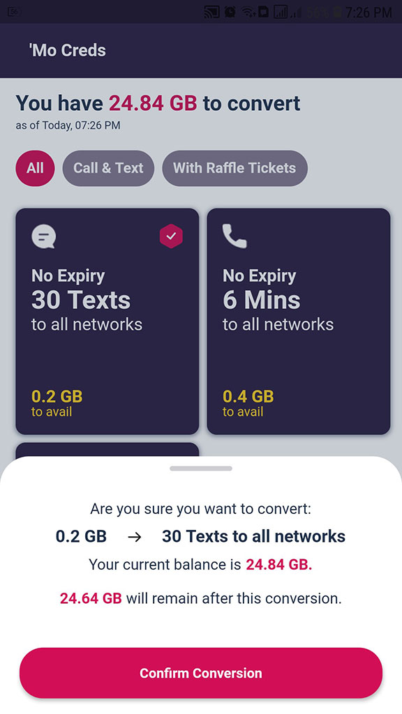 Convert data to texts and calls