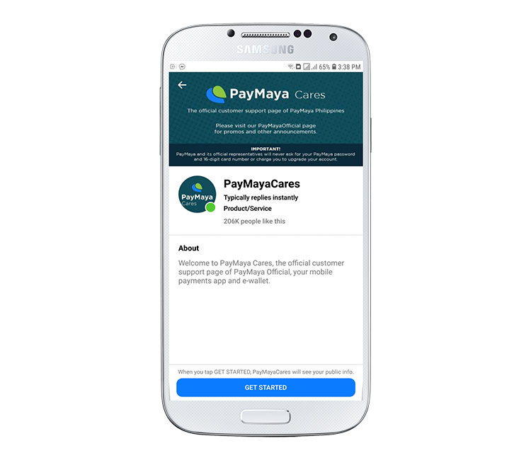 PayMaya hotline and customer service