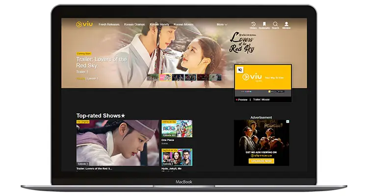 Viu K-drama site