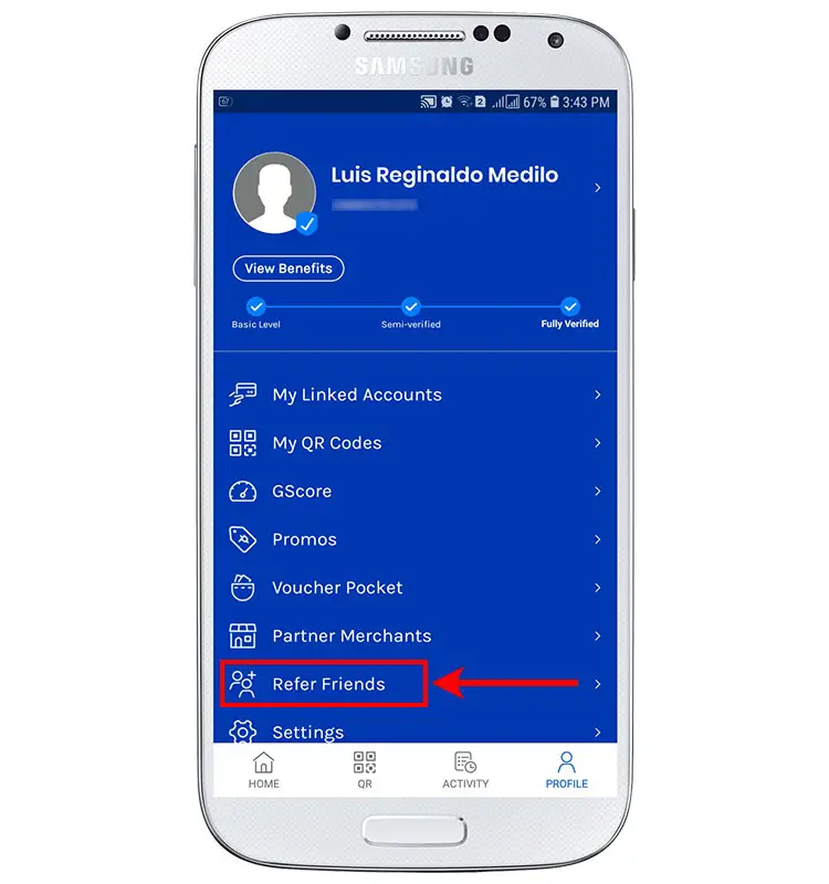 Where to find your GCash referral code