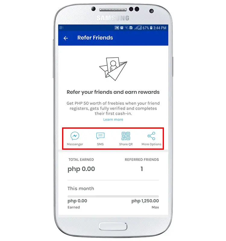 How to share your GCash referral code