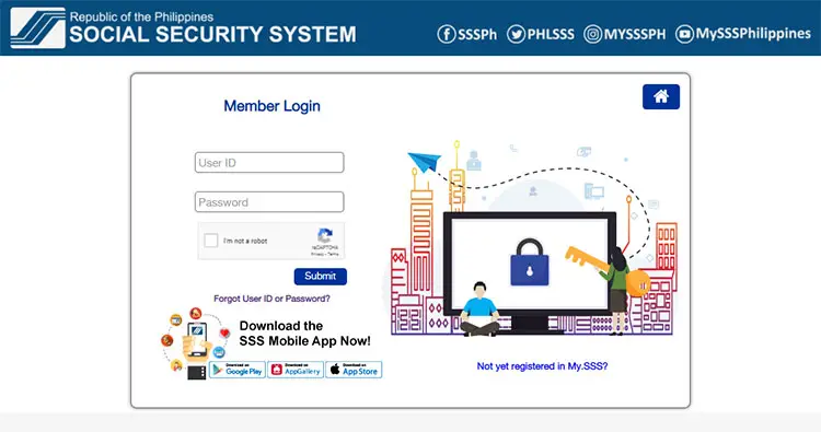 SSS member portal login