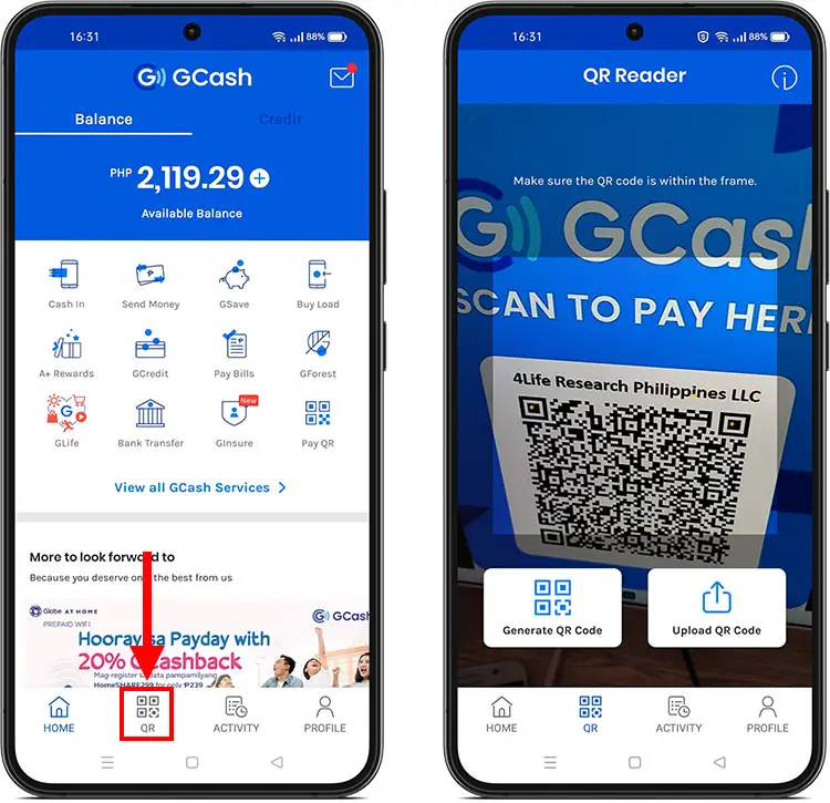 GCash QR reader