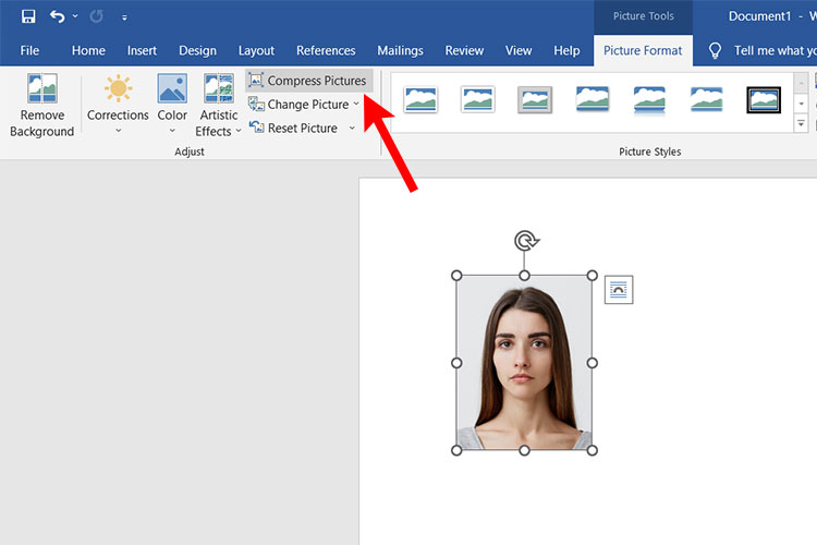 Compress pictures in Microsoft Word