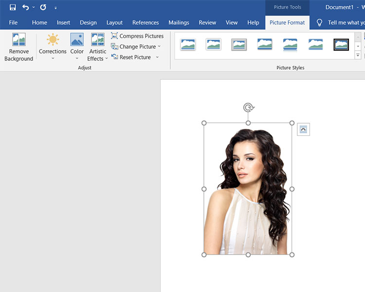 Create a wallet size picture in Word