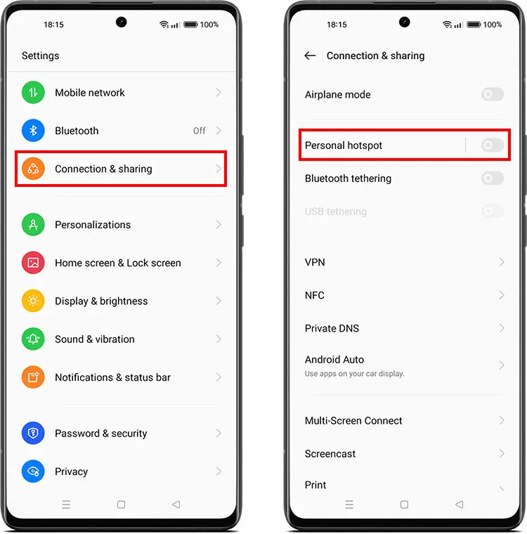 Change hotspot name on Android phone