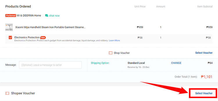 How to use Shopee voucher codes