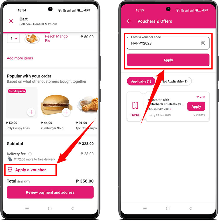 How to use Foodpanda vouchers