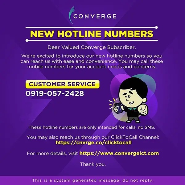 converge viber number philippines