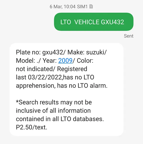 LTO plate number check