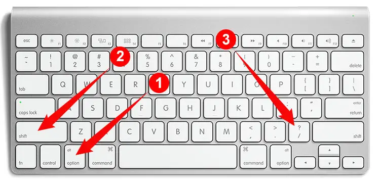 How to type the upside down question mark on the Mac keyboard