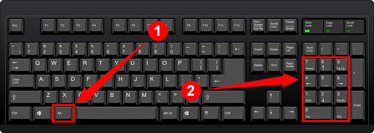 How to type the not equal sign on the Windows keyboard