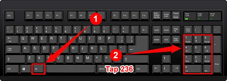 How to type the infinity symbol on a Windows keyboard