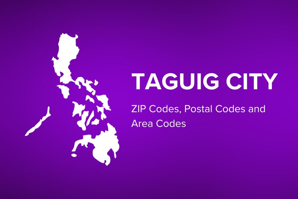 Taguig ZIP Codes and Area Codes (2023 Updated List) Tech Pilipinas