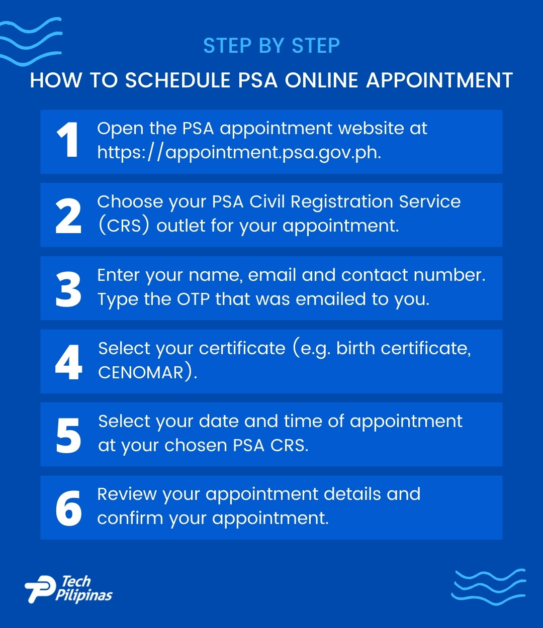 PSA online appointment step-by-step guide