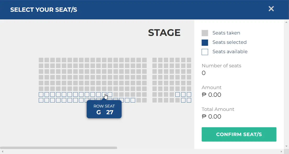 Select your seats