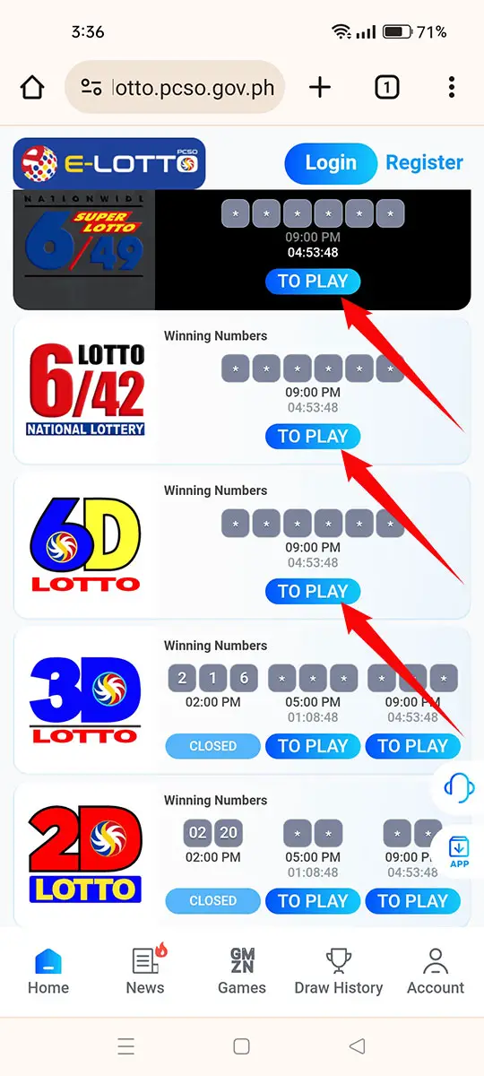 How to play E-Lotto
