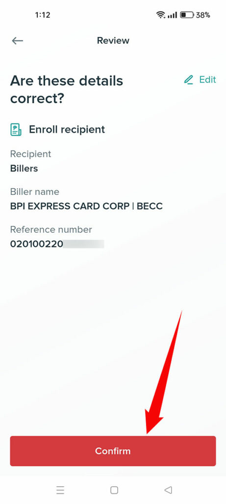 bpi credit card hold out deposit