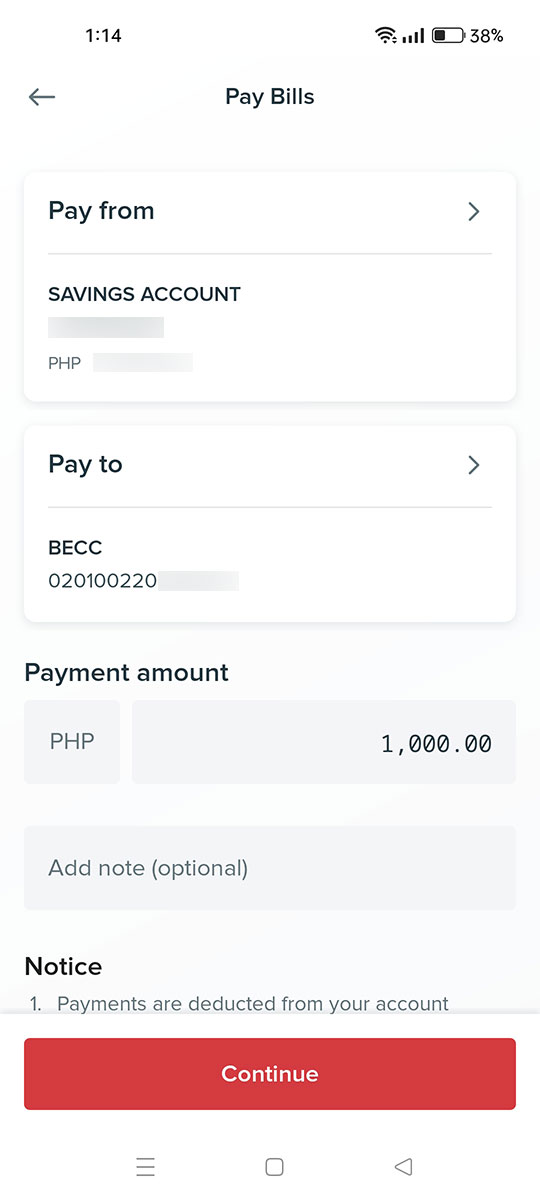 Pay your BPI credit card bill